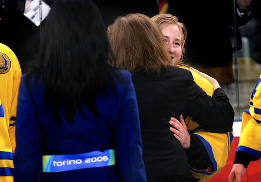 Kim Martin, målvakt och Gunilla Lindberg