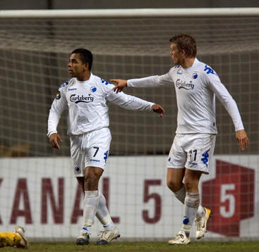 Alvaro Santos och Marcus Allbäck, FC Köpenhamn