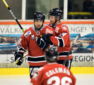 Andre Savage och Jan Öberg, Malmö, jubel