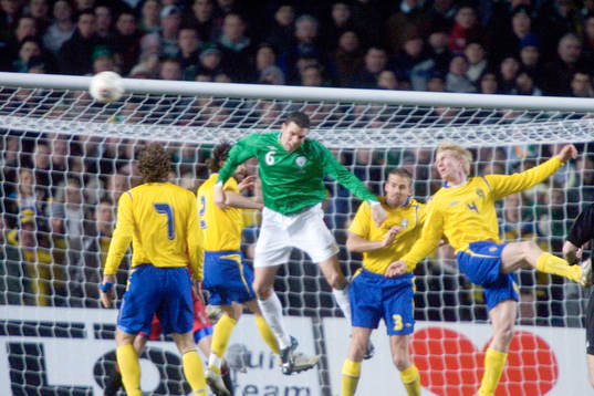Fotboll,  Irland - Sverige