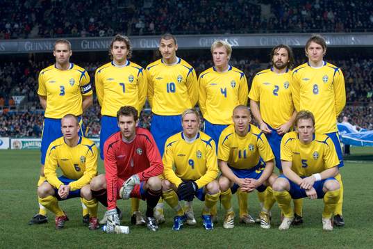 Det tilltänkta VM-laget, 0-3 mot Irland. Lagbild, startelva
