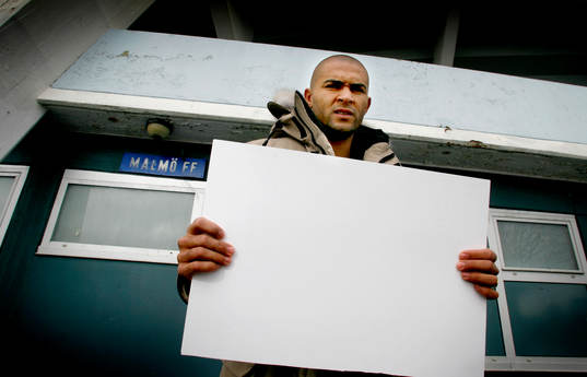 Fotboll, Afonso Alves, Malmö FF, med plakat