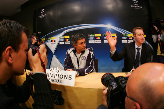 Jose Mourinho, Manager Chelsea och Simon Greenberg,