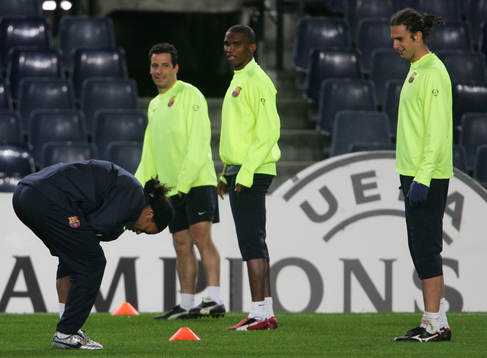 Ludovic Giuly, Samuel Eto'o, Márquez och Ronaldinho