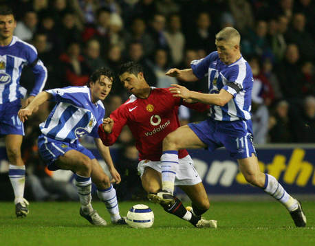 Fotboll, Premier League (Engelsk liga), Wigan v Manchester