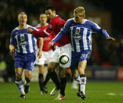 Fotboll, Premier League (Engelsk liga), Wigan v Manchester