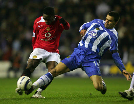 Fotboll, Premier League (Engelsk liga), Wigan v Manchester