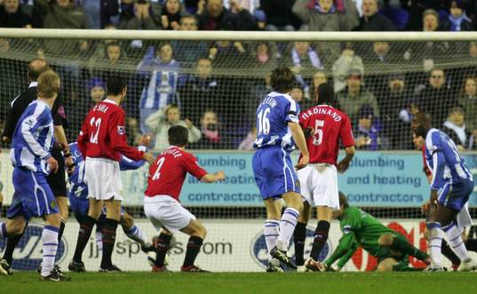 Fotboll, Premier League (Engelsk liga), Wigan v Manchester