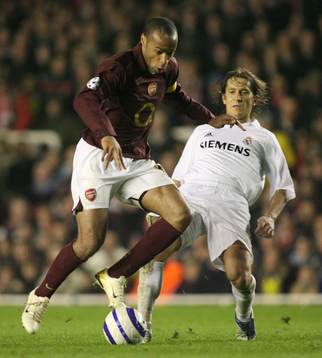 Thierry Henry, Arsenal och Michel Salgado, Real Madrid