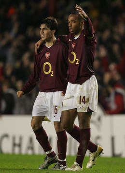 Thierry Henry, Arsenal, jubel med  Cesc Febregas