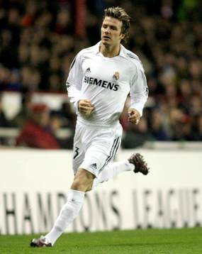 Fotboll, UEFA Champions League, David Beckham, Real Madrid