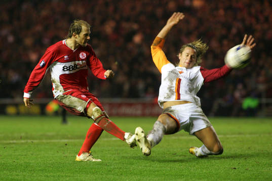 Gaizka Mendieta, Middlesbrough och Philippe Mexes, Roma