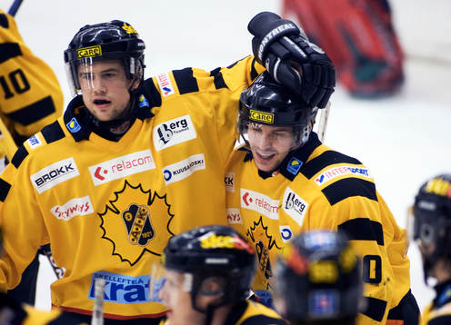 Per Anton Lundström och Daniel Welser, Skellefteå, jubel