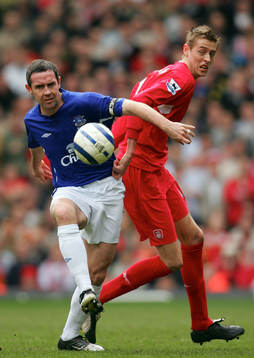 David Weir, Everton och Peter Crouch, Liverpool