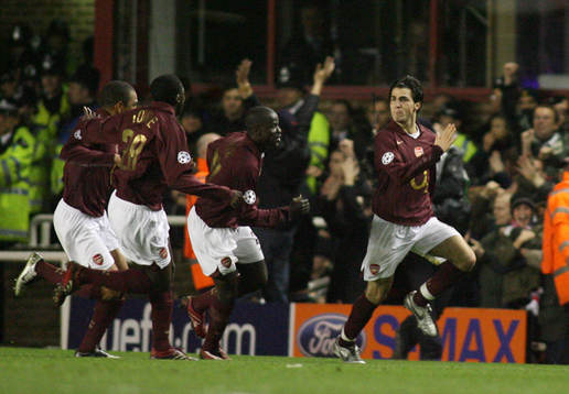 Cesc Fabregas, Arsenal (Jubel)