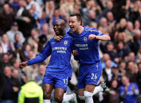 Chelsea, William Gallas och John Terry, jubel