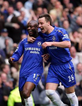 Chelsea, William Gallas och John Terry, jubel