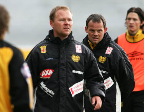 Thomas Andersson och Peter Persson, tränare, Mjällby
