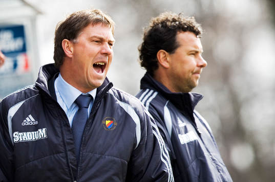 Kjell Jonevret och Stefan Rehn, tränare Djurgården