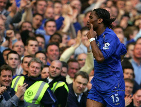 Didier Drogba, Chelsea (Jubel)