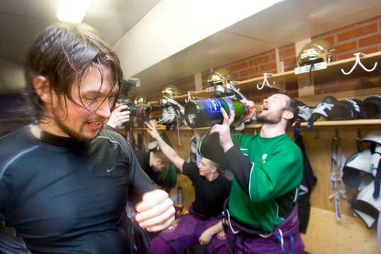 Jubel Färjestad (SM-Guld, SM, Guld) Rickard Wallin