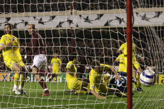 Fotboll, UEFA Champions League, Semifinal, Arsenal -