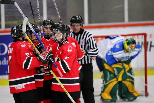 Francois Bouchard och Ben Maxwell, Kanada (Jubel)