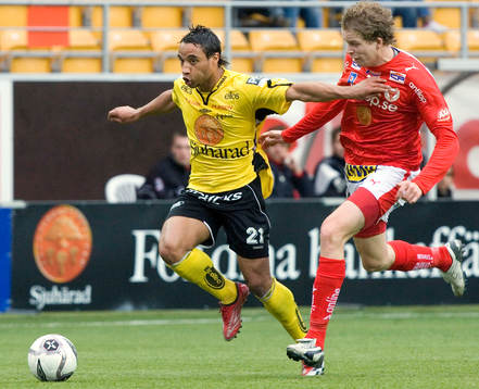 Léandre Griffit, Elfsborg och Jonas Fried, Kalmar. Närkamp