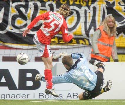 Johan Wiland, målvakt, Elfsborg och César Santin, Kalmar.