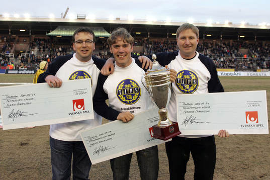 Johan Johansson, 2:a, Håkan Danielsson, segrare och