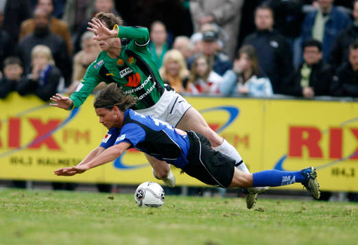 Halmstads Dusan Djuric och Fredrik Lundgren, Gais