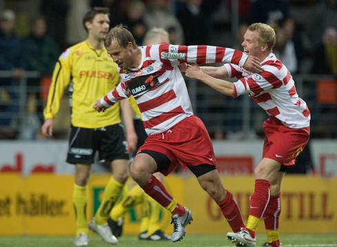 Hasse Berggren, Häcken, som blev 2-målsskytt mot sitt
