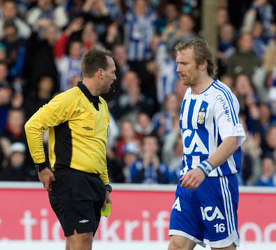 Magnus "Ölme" Johansson blev utvisad av domare Håkan