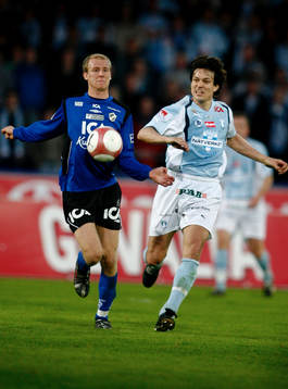 Jari Litmanen, Malmö och Andreas Johansson, halmstad