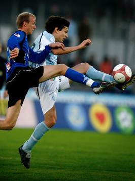 Jari Litmanen, Malmö och Andreas Johansson, halmstad