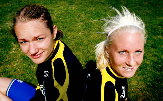 Fotboll, landslag Dam, träning i Trelleborg