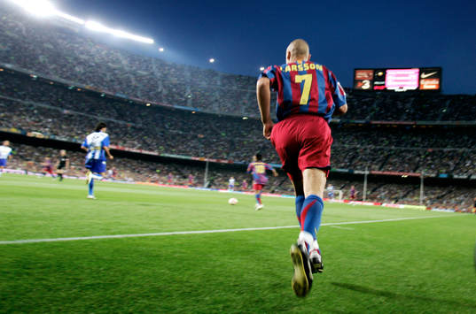 Henrik Larsson, Barcelona, i sin sista match på Nou Camp