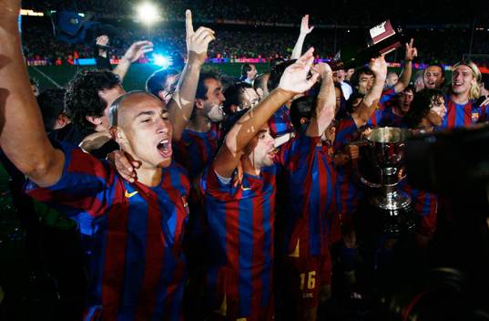 Henrik Larsson, Barcelona, jublar