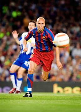 Henrik Larsson, Barcelona, gjorde sin sista match på Nou