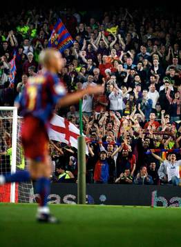 Henrik Larsson, Barcelona, gjorde sin sista match på Nou