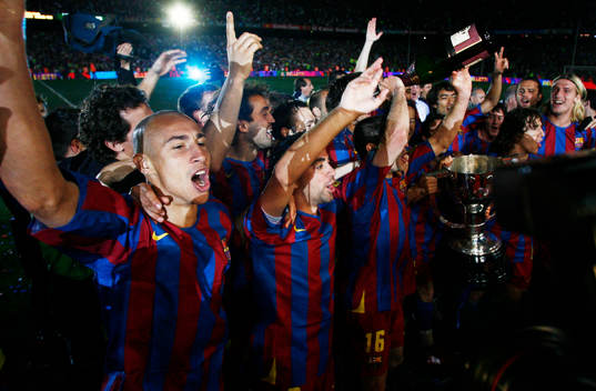 Henrik Larsson, Barcelona, jublar