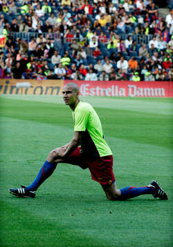 Henrik Larsson, Barcelona, uppvärmning