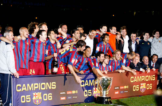 Fotboll, Spansk liga, Barcelona, ligamästare säsongen