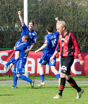 Johan Patriksson och Arash Bayat, Sundsvall, jubel