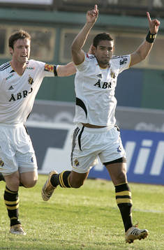 Wilton Figueiredo, jubel, och  Markus Jonsson