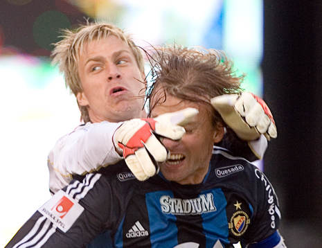 Mattias Asper, målvakt, Malmö och Markus Johannesson,
