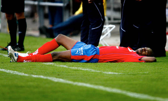 Luton Shelton, Helsingborg, gjorde 1-0 till HIF, men