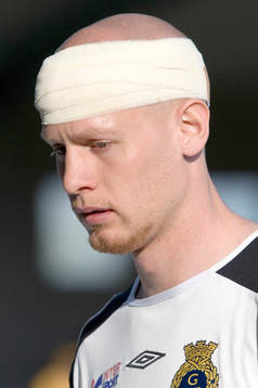 Johan Claesson, Gefle. Skada. Bandage