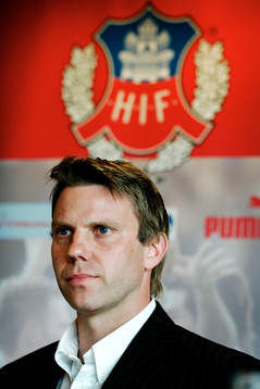 Hans Eklund, ny tränare i Helsingborg. Presskonferens på