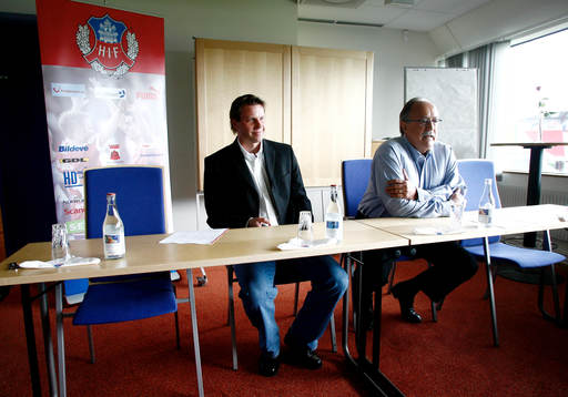 Hans Eklund, ny tränare i Helsingborg. Presskonferens på